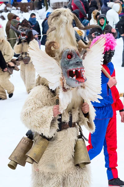 Tradicional festival de disfraces de Kukeri en Bulgaria — Foto de Stock