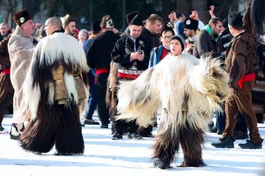 geleneksel Kukeri kostüm festival Bulgaristan