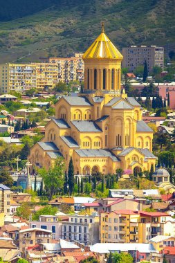 Tiflis, Gürcistan hava manzarası görünümü