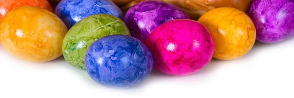 Bannière décorée colorée d'oeufs de Pâques — Photo