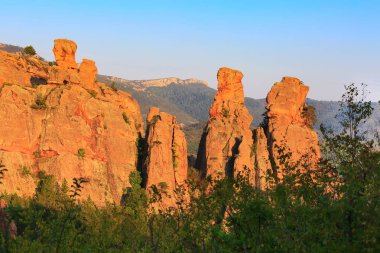 Cliff kayalar panorama, Belogradchik, Bulgaristan