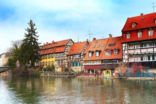 Vista de la calle Bamberg de la ciudad histórica en Alemania — Foto de Stock