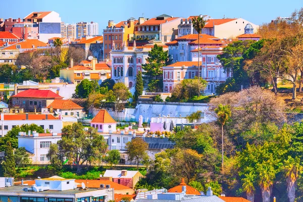 Panoramiczny widok Lizbona, Portugalia — Zdjęcie stockowe