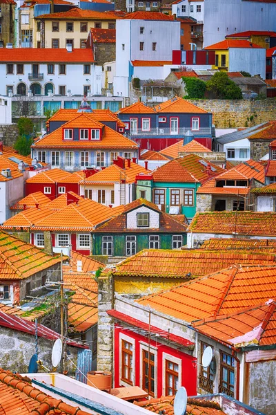Oporto, Portugal Vista aérea del casco antiguo — Foto de Stock