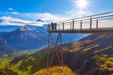 Grindelwald 'da Cliff Walk Önce, İsviçre