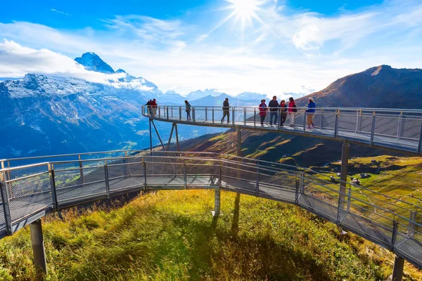 Cliff Walk in Grindelwald First, Szwajcaria — Zdjęcie stockowe