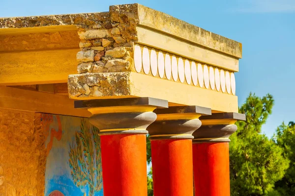 Knossos, Yunanistan 'daki Minoan Sarayı' nın Girit kalıntıları — Stok fotoğraf