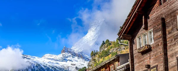 マッターホルンとツェルマットの高山の村、スイス — ストック写真