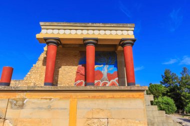 Knossos, Yunanistan 'daki Minoan Sarayı' nın Girit kalıntıları