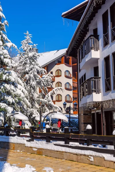 Pirin street view in bansko, Bulgarien — Stockfoto