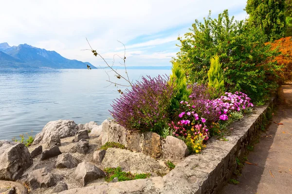 Montreux et le lac Léman, Suisse — Photo