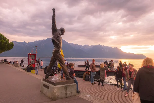 Montreux, Suisse statue de Freddy Mercury — Photo