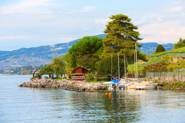 Montreux and Lake Geneva, Švýcarsko — Stock fotografie