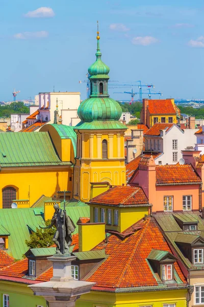 Varsovie, capitale de la Pologne château vue aérienne — Photo