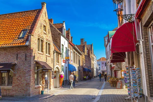 Vista rua em Brugge, Belguim — Fotografia de Stock