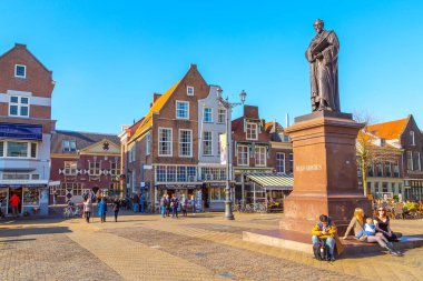 Delft, Hollanda kare panoramik görünümü