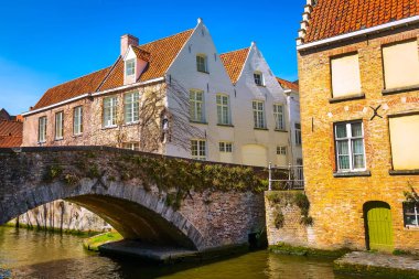 Bruges, Belçika 'da manzara manzarası