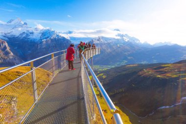 Grindelwald 'da Cliff Walk Önce, İsviçre