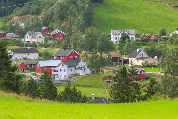 Flam, Norvège paysage villageois — Photo