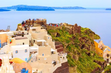 Yunanistan 'ın Santorini Adası' ndaki Oia Köyü