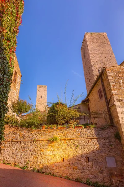 Wieże w San Gimignano, Toskania, Włochy — Zdjęcie stockowe