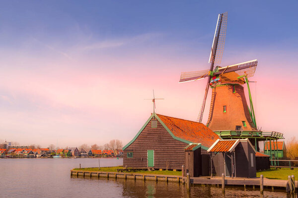 Windmill in Zaanse Schans, Netherlands
