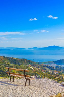 Yunanistan 'ın Pelion Mount kentindeki Benck' ten Volos kent manzarası
