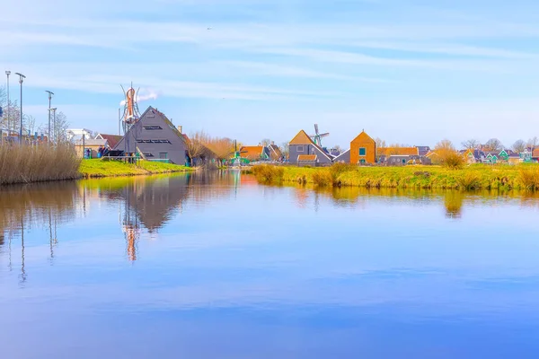 Panorama över byn Zaanse Schans, Nederländerna — Stockfoto