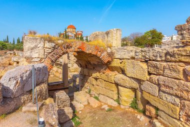 Atina, Yunanistan Agia Triada Kilisesi Kutsal Üçleme ve antik Kerameikos Bölgesi kalıntıları