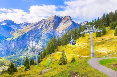 Kandersteg teleferiği İsviçre, Oeschinensee 'ye