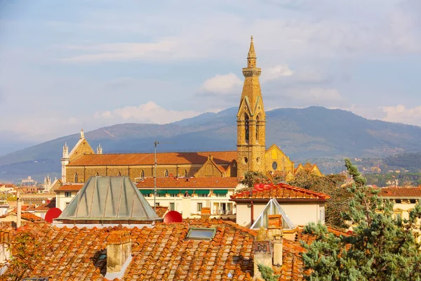 Vista aérea de Santa Croce, Florencia, Italia — Foto de Stock