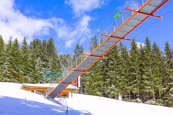 Golden Gate Brücke Saalbach-Hinterglemm, Österreich — Stockfoto