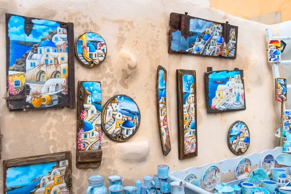 Gift souvenir shop, Santorini island in Greece — Stock Photo, Image