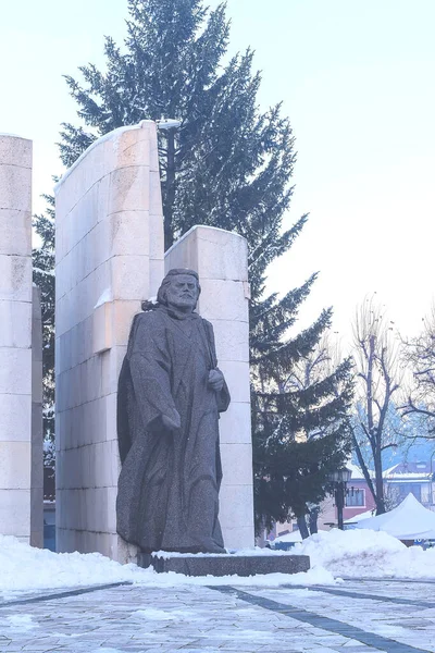 Bansko, Bulgaristan Paisiy Hilendarski Anıtı — Stok fotoğraf