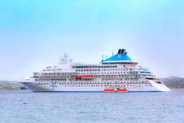 Milos, Greece Celestyal Crystal cruise ship — Stock Photo, Image
