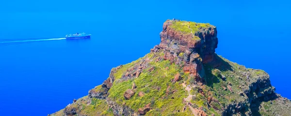 希腊，Skaros的Santorini岩石 — 图库照片