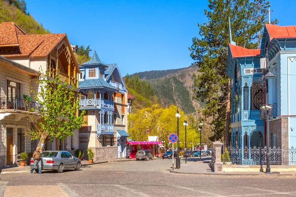 Gatuvy i Borjomi, Georgien — Stockfoto