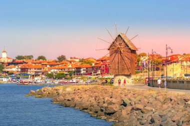 Nessebar, Bulgaristan Eski Kent ve yel değirmeni