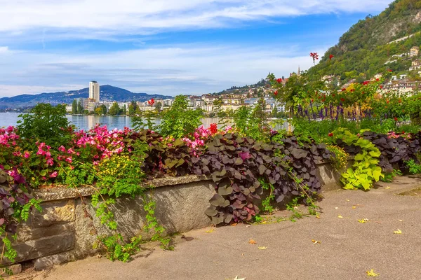 Montreux et le lac Léman, Suisse — Photo