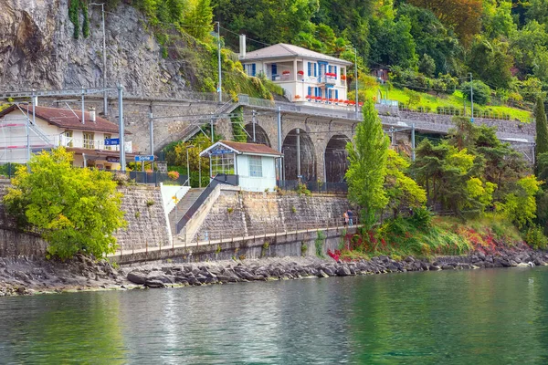 Veytaux, Suisse gare à côté de Chillon — Photo