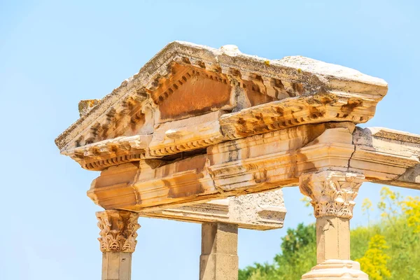 Gros plan sur les vieilles ruines d'Ephèse, Turquie — Photo