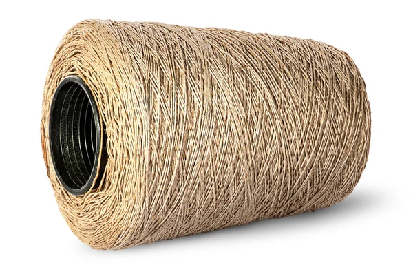 Horisontella spolen smutsiga gamla tråd beige — Stockfoto