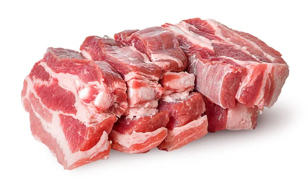 Fette grezze di pancetta di maiale — Foto Stock
