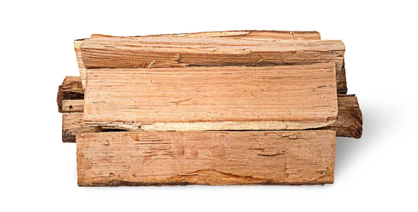 Stack of firewood side view — Stock Photo, Image