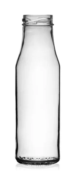 蓋なしの空の透明なガラス瓶 — ストック写真