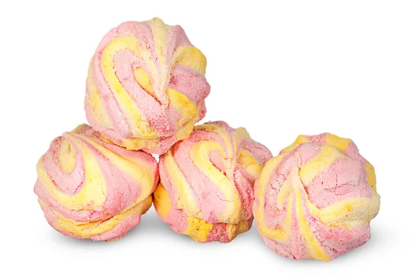 Quatro na linha amarelo e rosa marshmallow — Fotografia de Stock