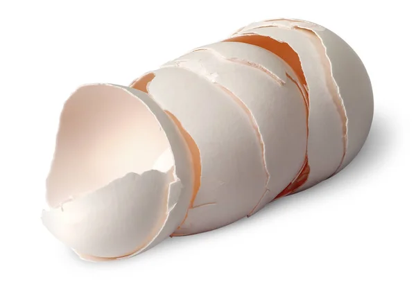 Boglya-ból összetört tojás felét vízszintesen elforgatott — Stock Fotó