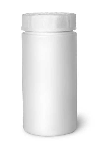 Beyaz plastik şişe için vitamin kapak ile kapalı
