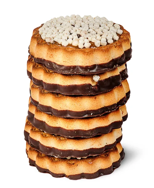 Stapel chocolade koekjes — Stockfoto