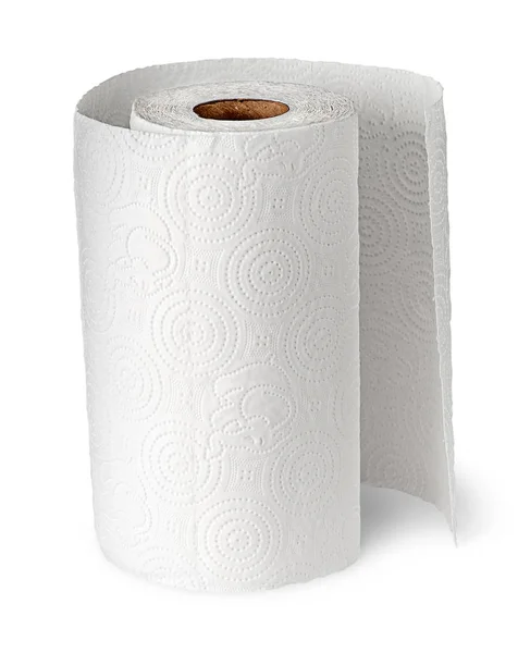 Toalhas de cozinha de papel fortemente desenroladas — Fotografia de Stock